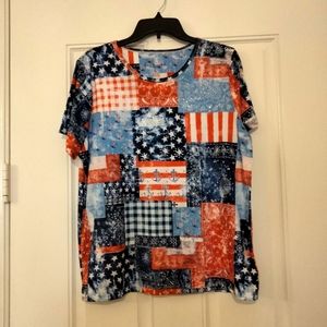 Gloria Vanderbilt nautical shirt L